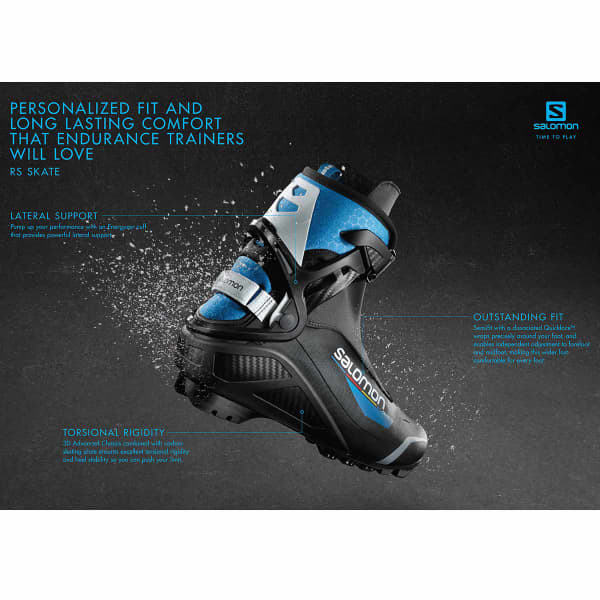 Chaussure ski de fond SALOMON RS PILOT BLACK/BLUE