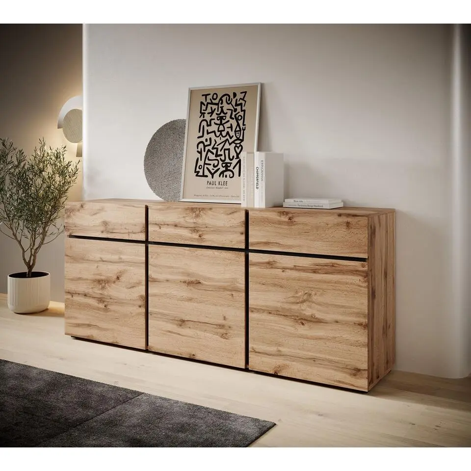 Meubella - Dressoir Cainan - Eiken - 180 cm