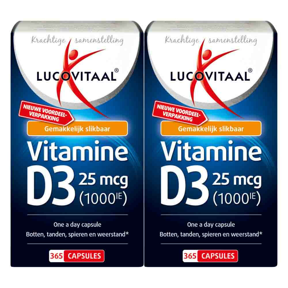2x Lucovitaal Vitamine D3 25mcg365 capsules