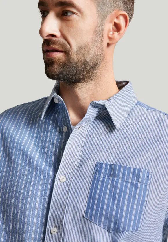 Hemd im Streifenmix - chambray blue
