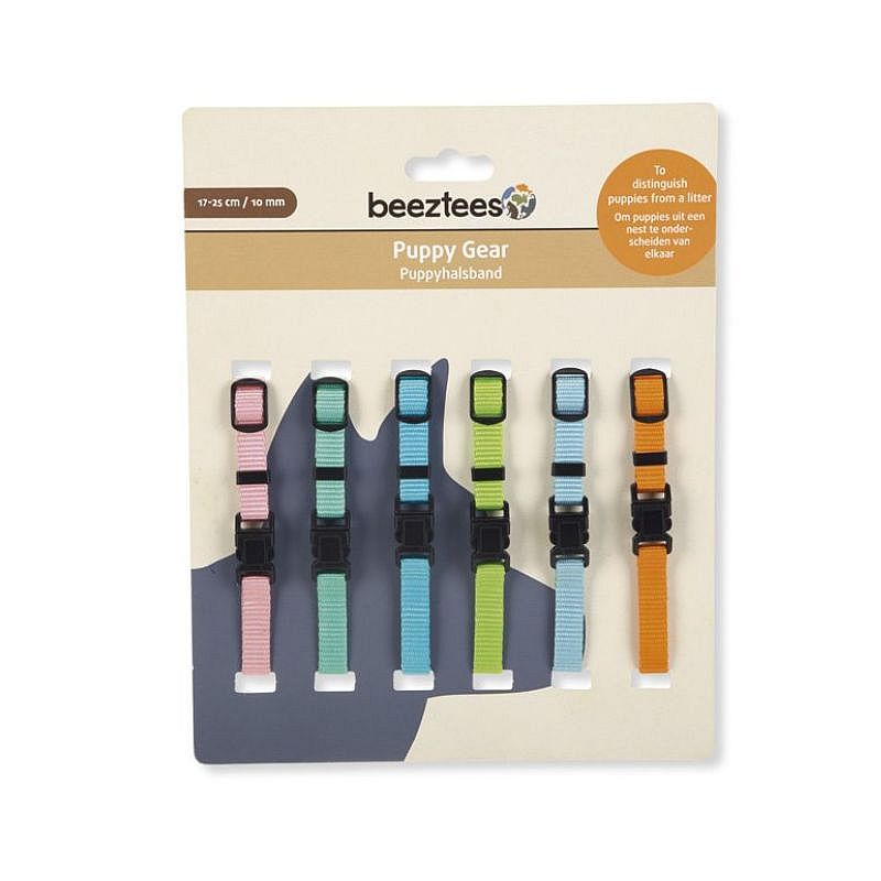 Beeztees Nylon Halsbanden 6 Stuks Puppy | 17 - 25 cm | 20109.1