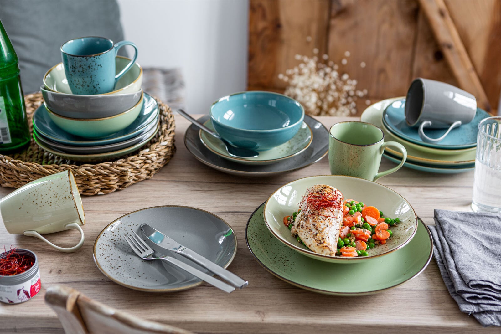 CreaTable Kombiservice NATURE COLLECTION 20-teilig mehrfarbig