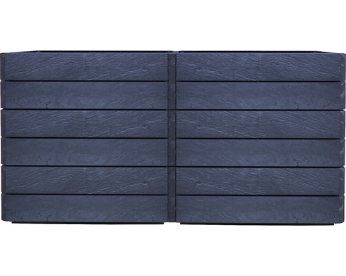 Klassieke verhoogde tuinbak GARANTIA Ergo Quadro 2 L incl. Flora waterbesparend systeem 75 160 x 80 x 75 cm steen
