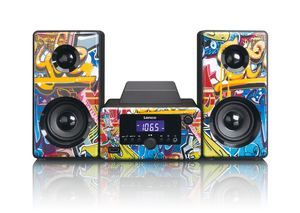 LENCO MC-020 Mikro-Stereoanlage mit FM-Radio und BT Tags