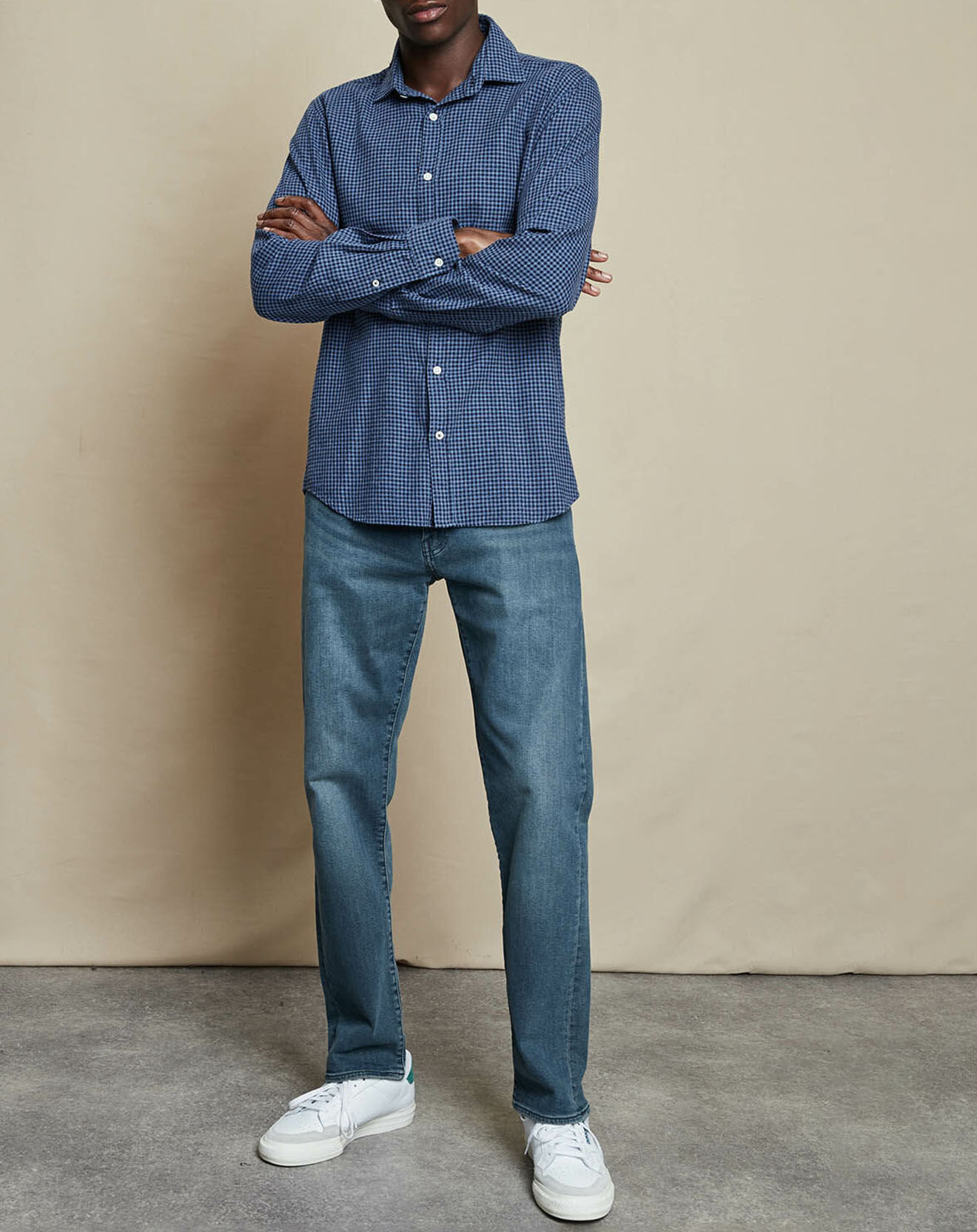 Hartford Chemise Slim Sammy à carreaux marine/bleu
