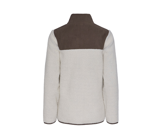 Teddy-Jacke, beige-braun