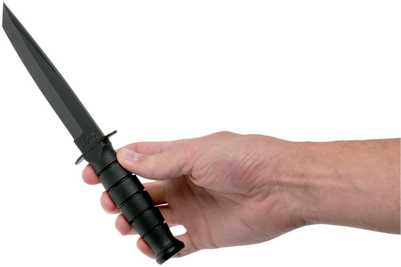 KA-BAR Short Tanto 1254, vaststaand mes, lederen foedraal