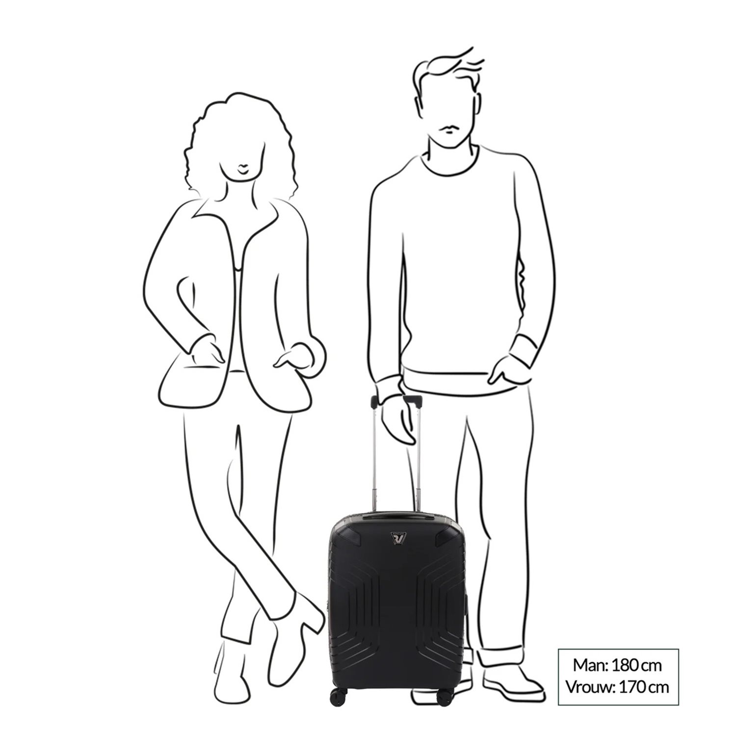 Roncato Ypsilon 4.0 Expandable Trolley with USB 55 nero