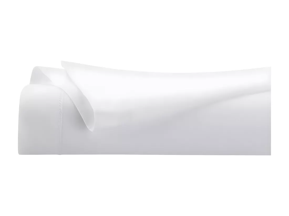 Drap plat 2 Personnes en Coton Blanc 240 x 290 cm