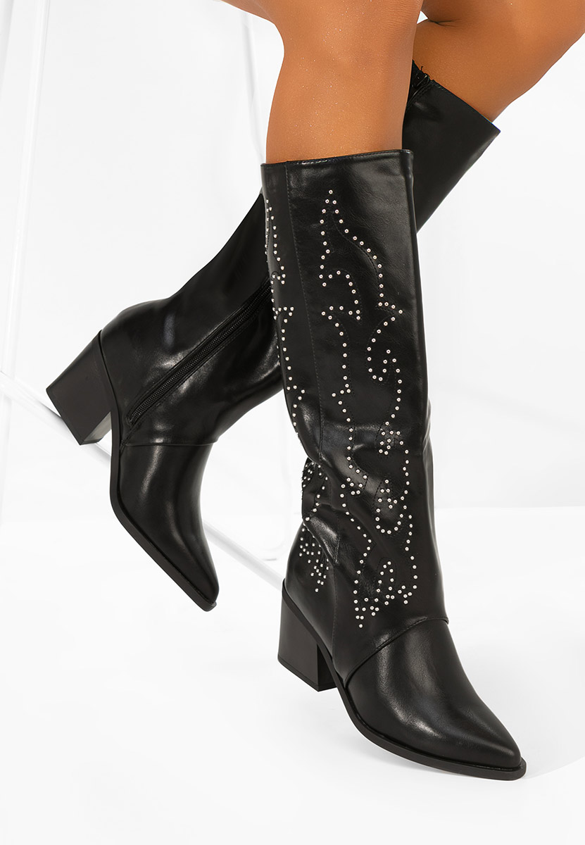Bottes western femme noires Nymeria