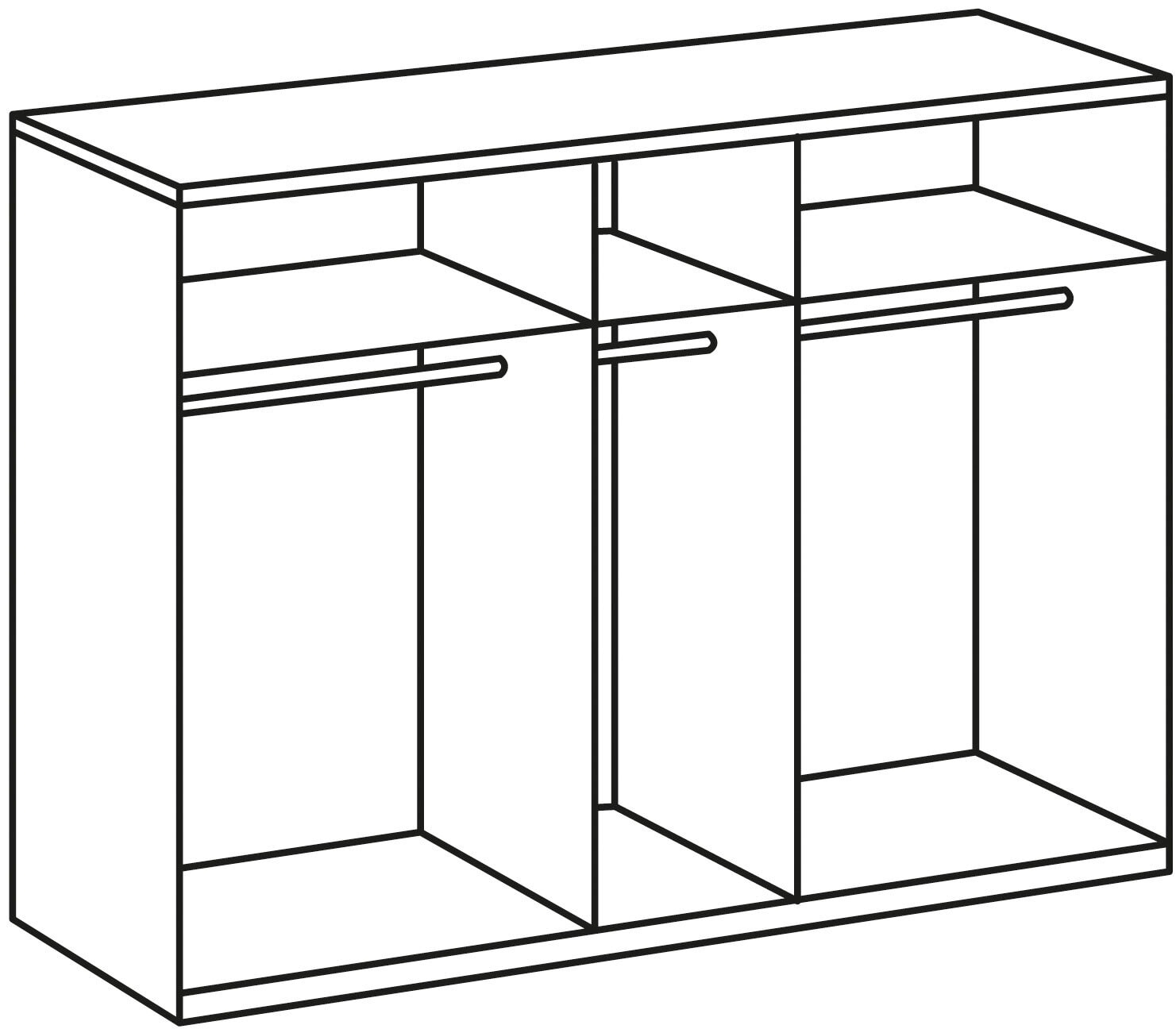 Drehtürenschrank Anna Plankeneiche Nachbildung ca. 225x210x58 cm