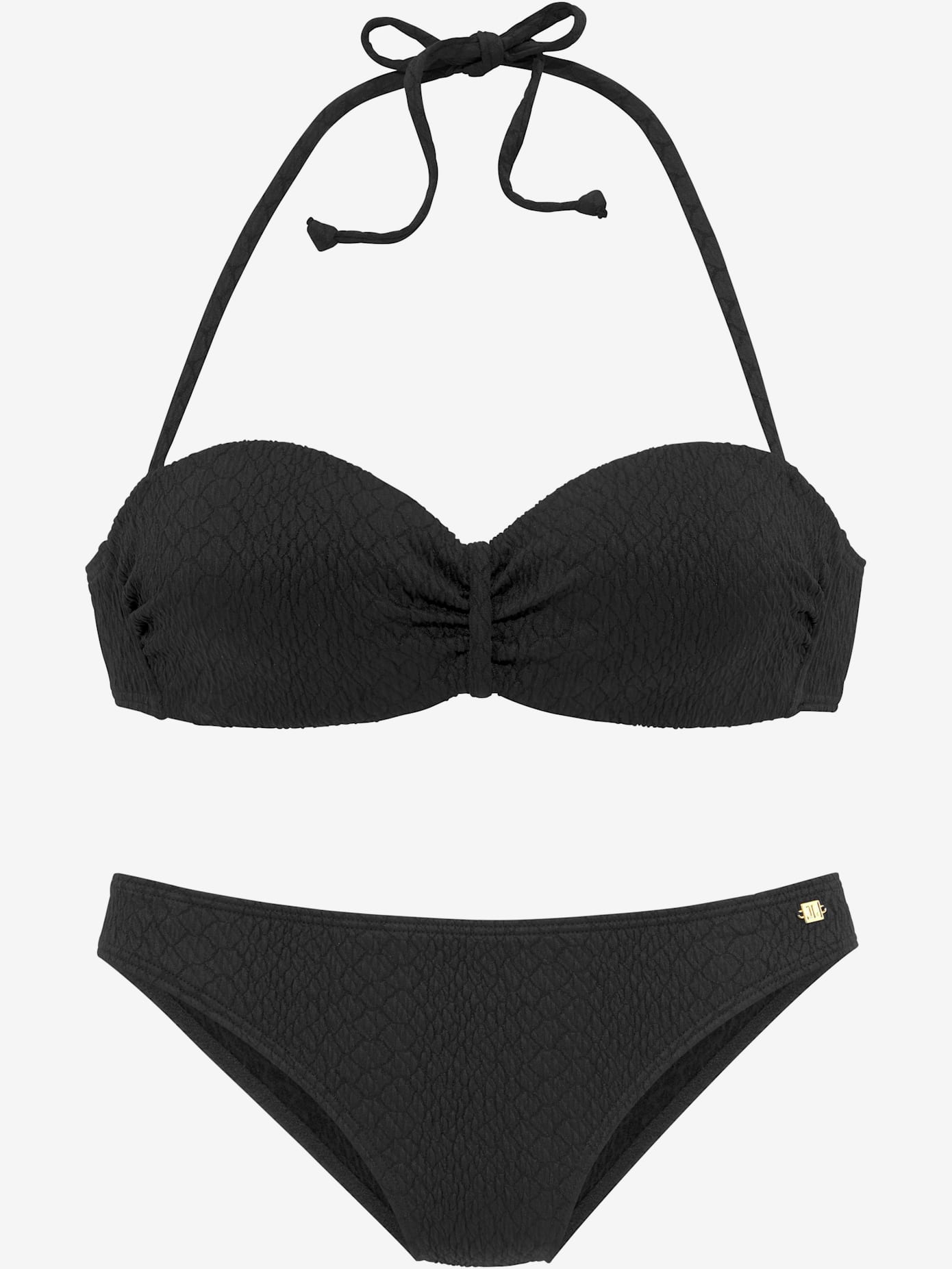 Maillot de bain bandeau à armatures qualité structurée élégante au look animal