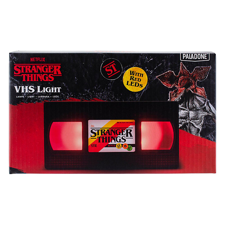 Veilleuse LED USB Stranger Things VHS Netflix sans fil Paladone l.18,7cm x H.9,5cm x P.2,5cm