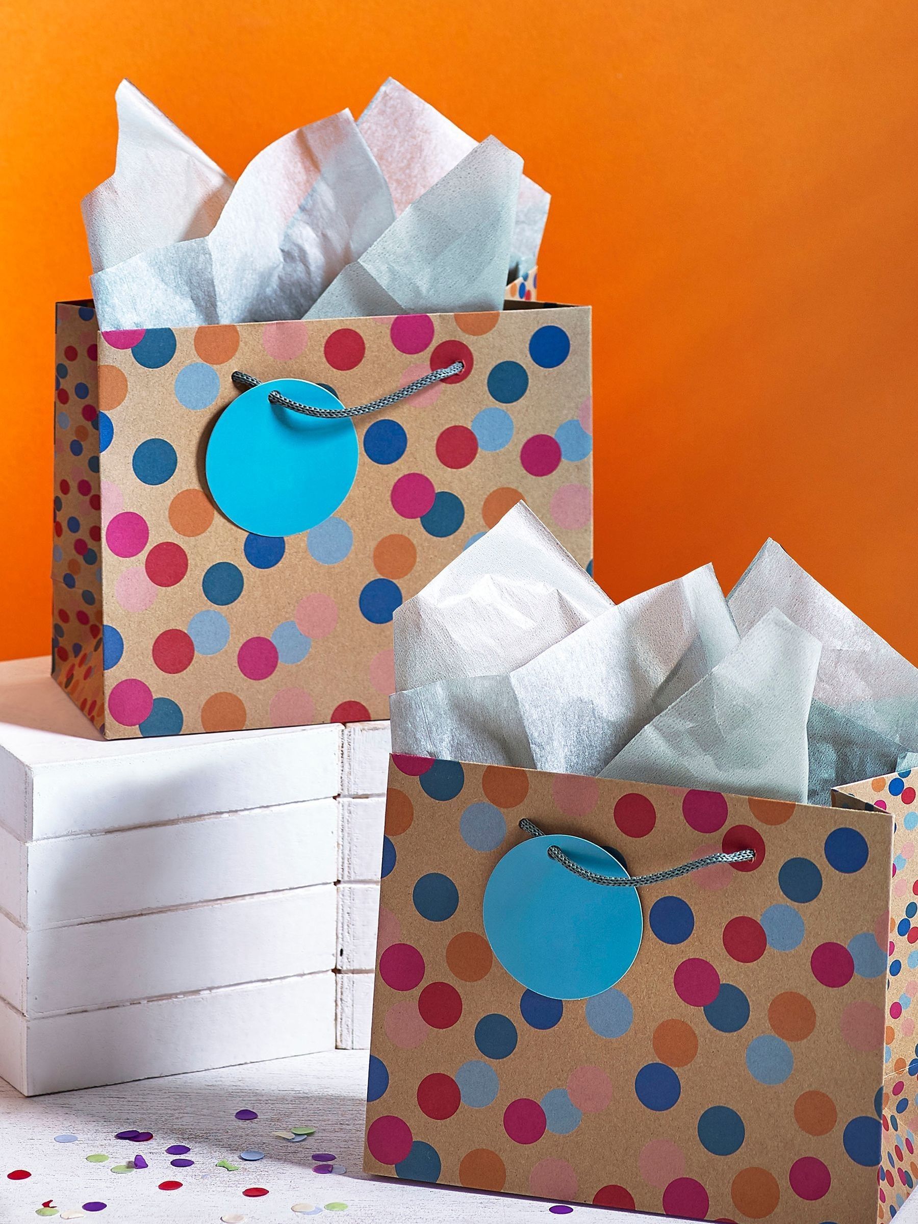 Set van 2 kleine Spot Craft geschenktassen