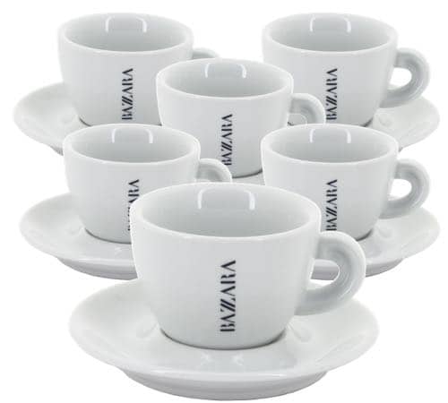 6 tasses et sous-tasses cappuccino Bazzara - 15cl