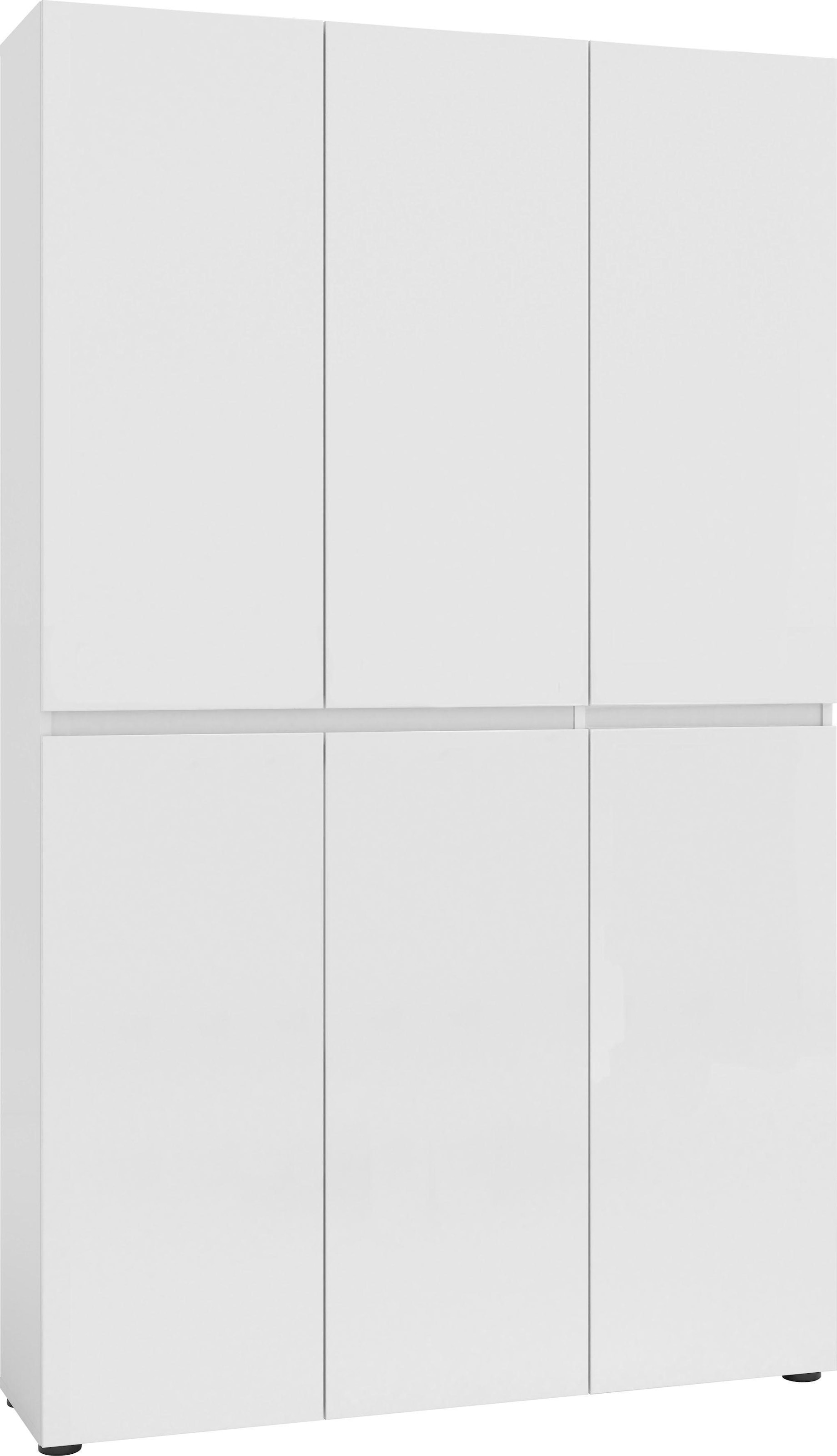 INOSIGN Schuhschrank »MISTER Schuhkommode, Schuhmöbel, Schuhregal, Hochglanz lackiert« Breite 120 cm, Höhe 200 cm, 6 Türen