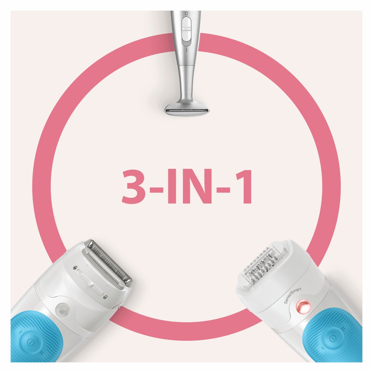 Braun Silk-épil 5 5-810 Epilierer für Frauen für eine sanfte Haarentfernung, weiß/türkis