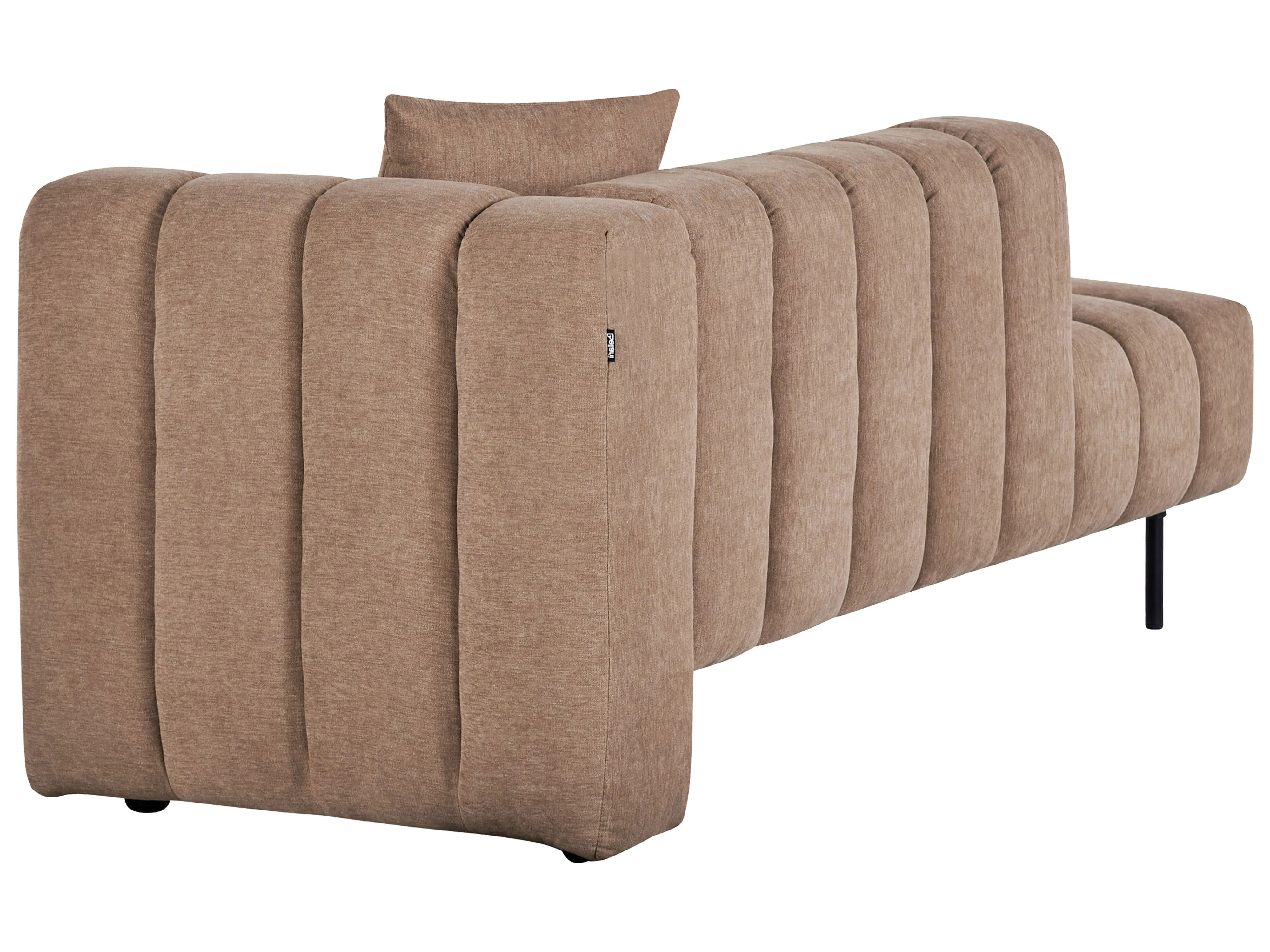 Rechtszijdige chaise longue LANNILS Stof Lichtbruin