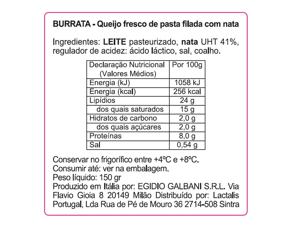 QUEIJO GALBANI BURRATA 150G
