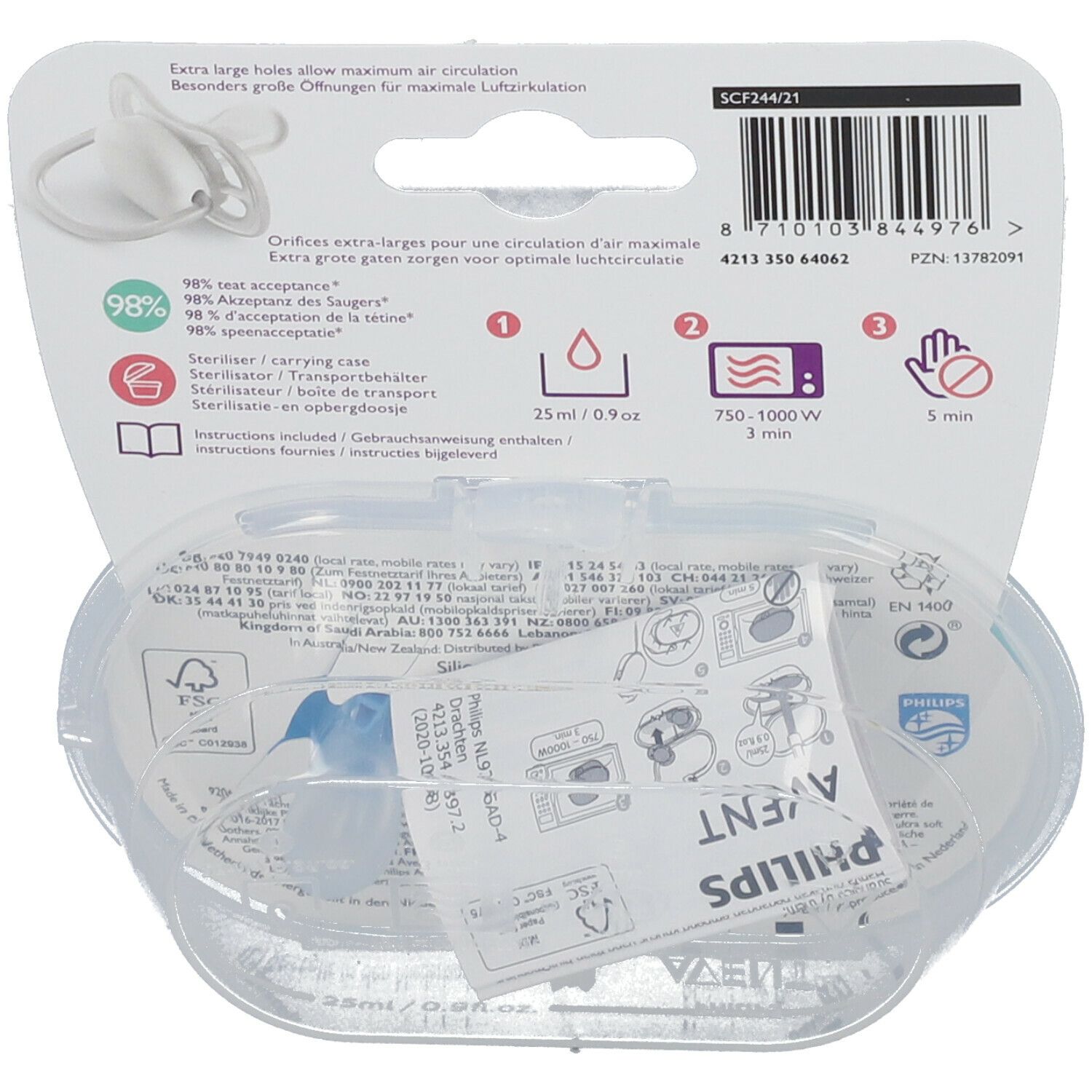 Avent Ultra Air Mix Silikon Schnuller 0-6 Monate (Farbe nicht wählbar)