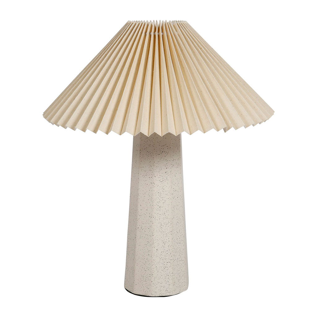 Lampe AURELIA beige blanc H41cm