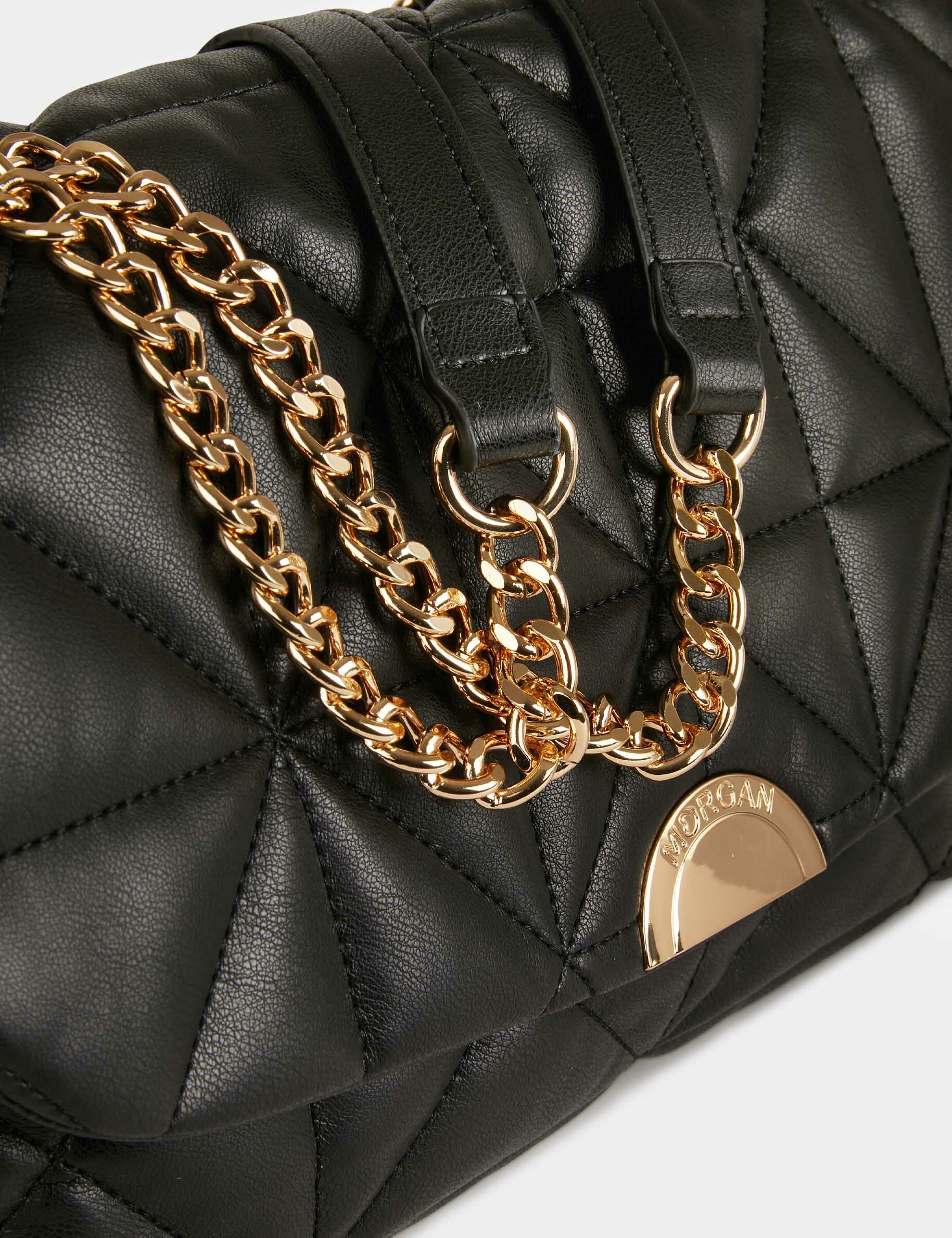 Sac pochette matelassé noir femme - noir