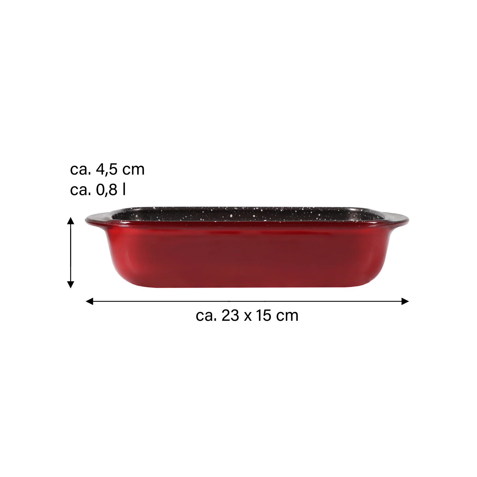 STONELINE® Antihaftbeschichtete Glasauflaufform 23 x 15 cm