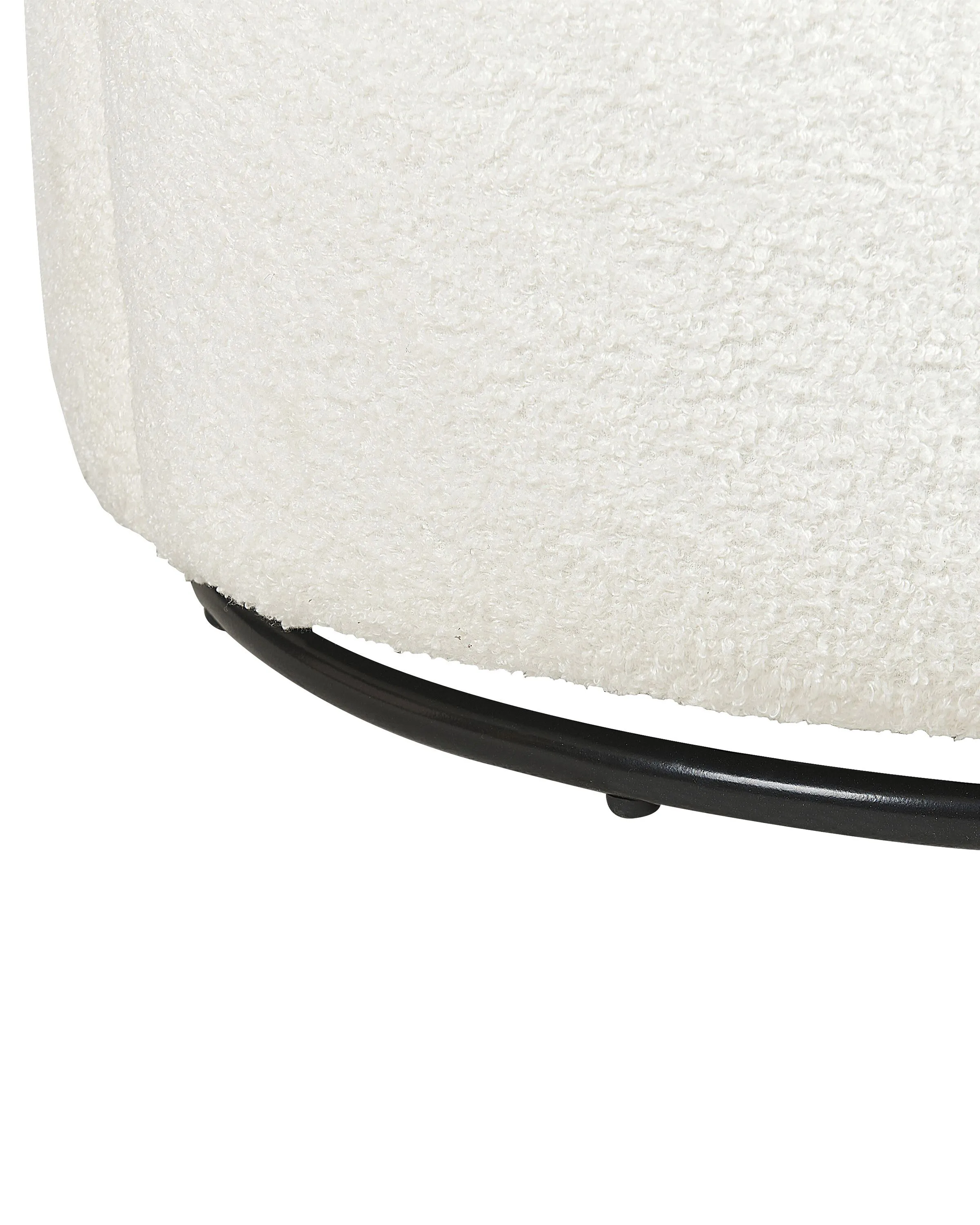 Draaifauteuil DAVIK Bouclé Gebroken wit