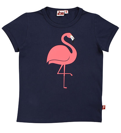 TIERE T-Shirt - DyrHide - Dk Navy Flamingo