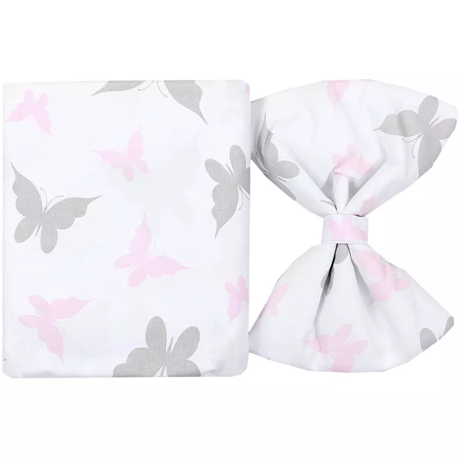 TupTam Babybett Himmel mit Schleifchen rosagrau