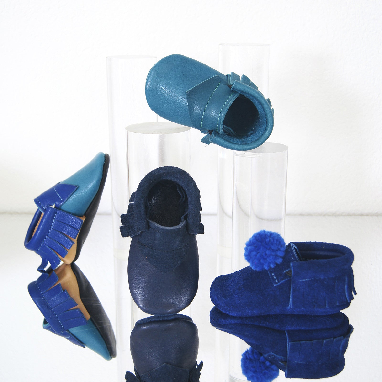 Mokassin Blue Puzzle Blau/ Beige/ Petrol