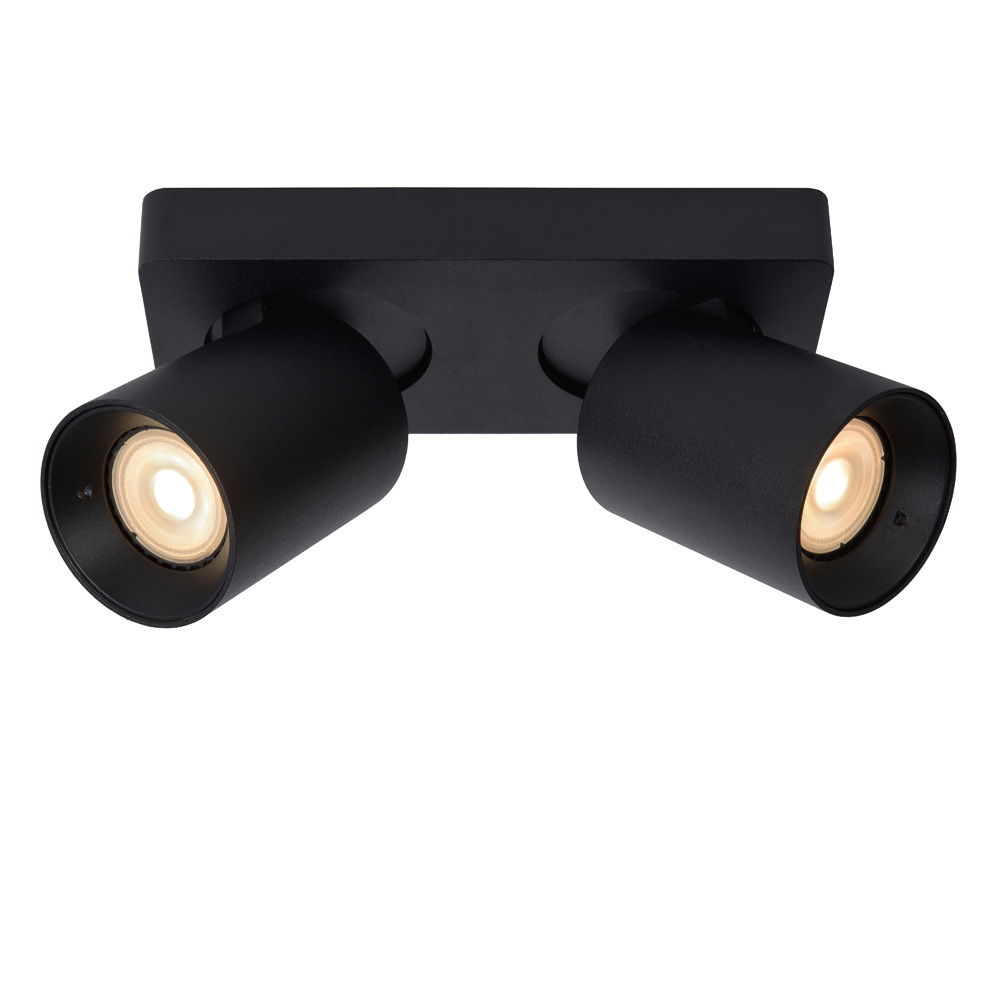 Lucide Nigel plafondlamp 2x 5W zwart