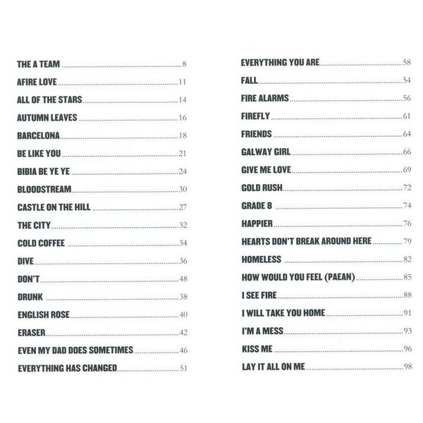 Hal Leonard Little Black Book Ed Sheeran