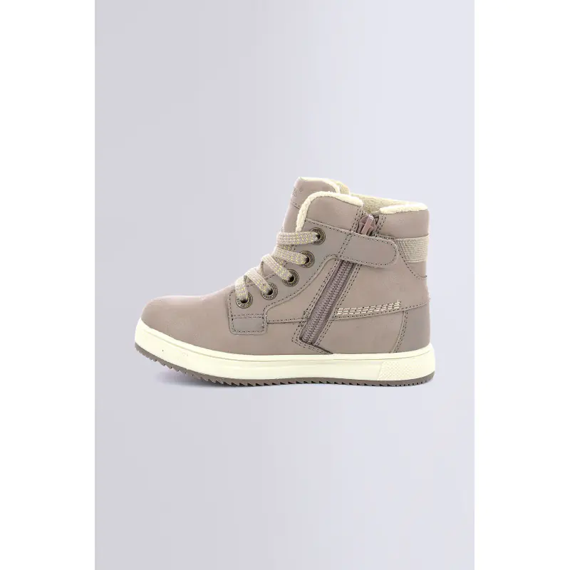 YEPO WPF BEIGE METALLISE SNEAKERS HAUTES Fourrure  Fille