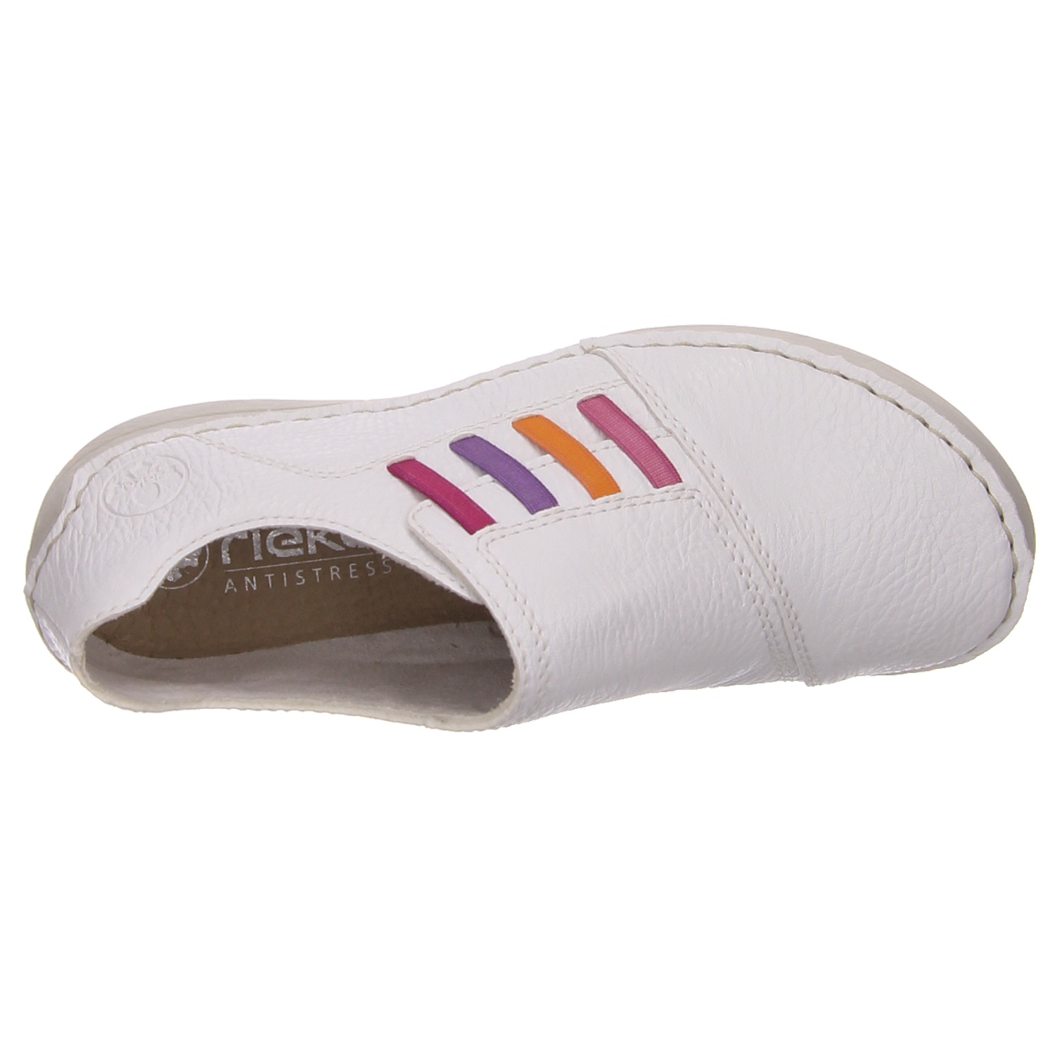 Rieker Slipper weiß weiss/weiss kombi