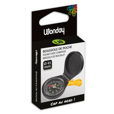 Wonday - Boussole de poche - diamètre 45 mm