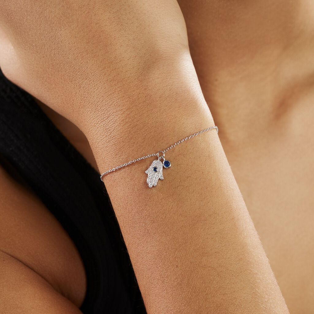 Bracelet Symbolique Argent Blanc Oxyde De Zirconium