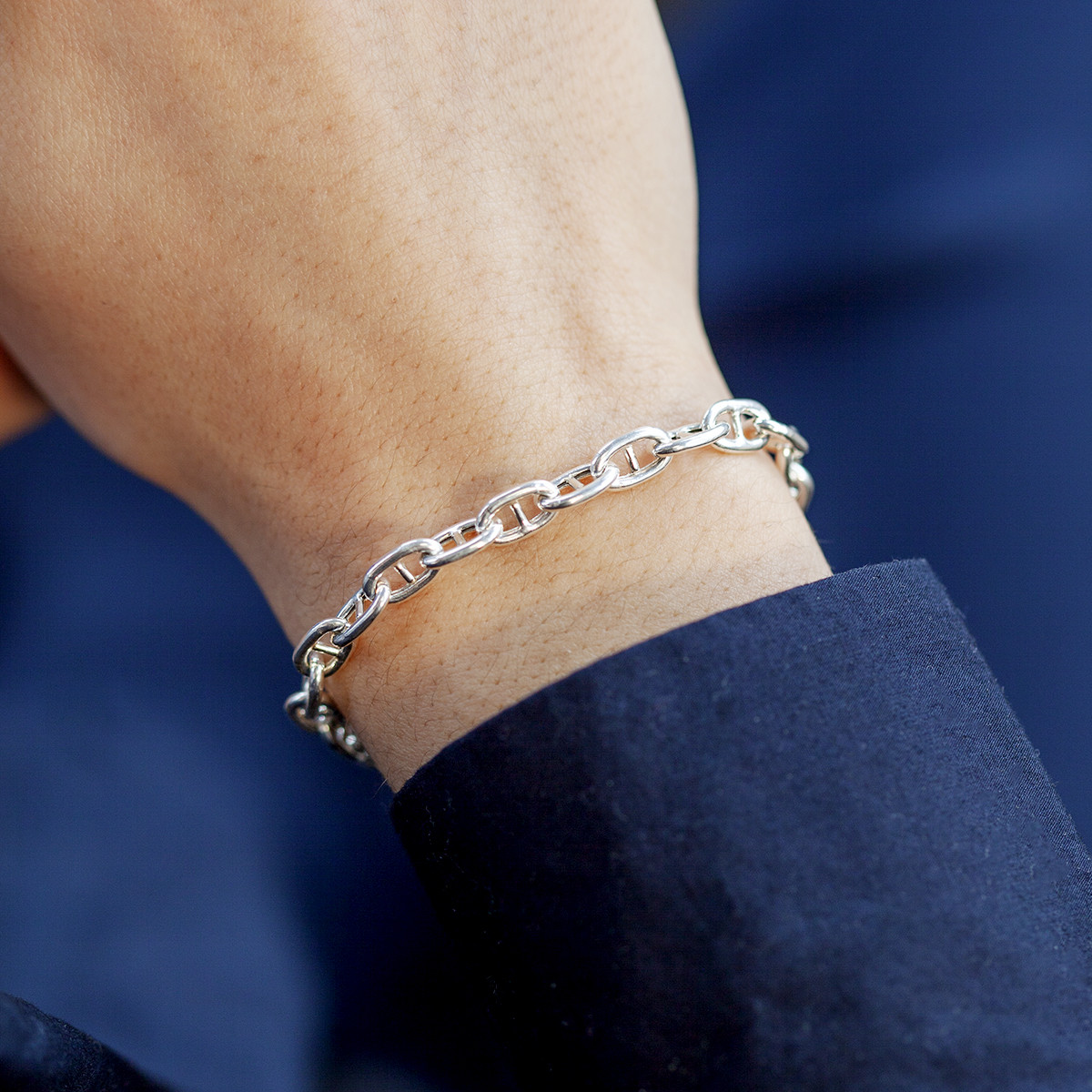 Bracelet argent 925 maille marine 18 cm