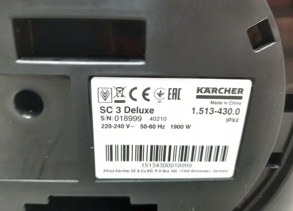 Kärcher SC 3 Deluxe EasyFix - Damprenser - beholder