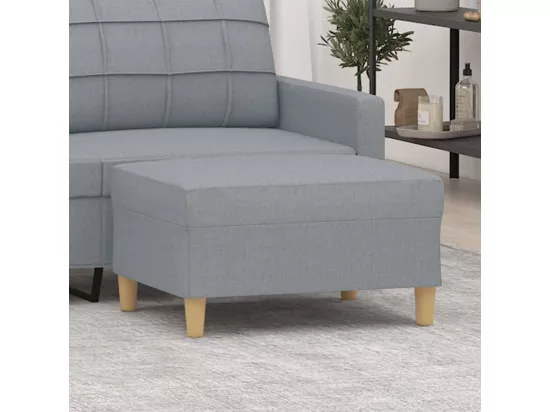 Repose-pied Gris clair 70x55x41 cm Tissu
