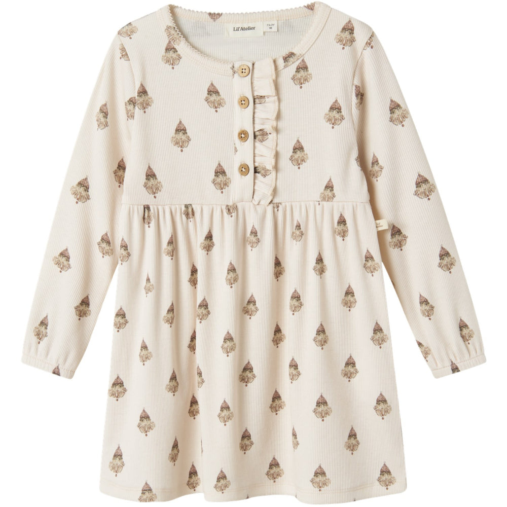 Køb Lil'Atelier Pastel Parchment Nmflavo Emi Ls Kjole Lil