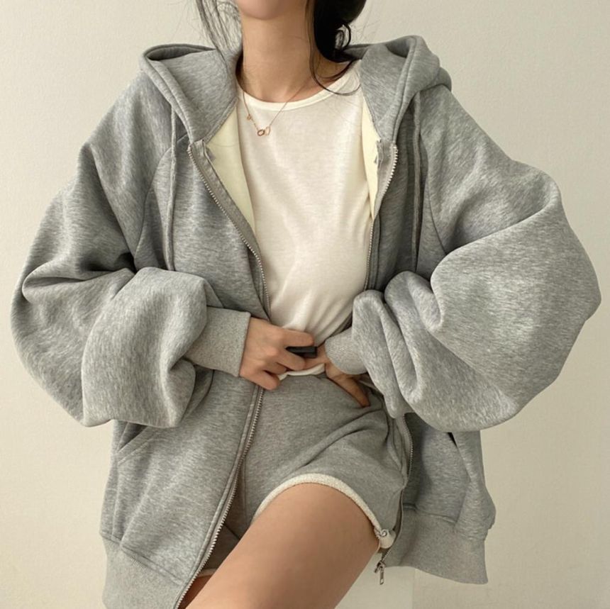 palajana - Effen oversized hoodie met rits