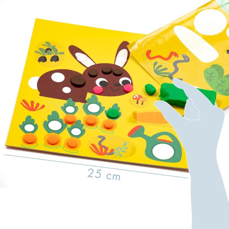 Coffret créatif, Pâte à modeler et gommettes - Multicolore