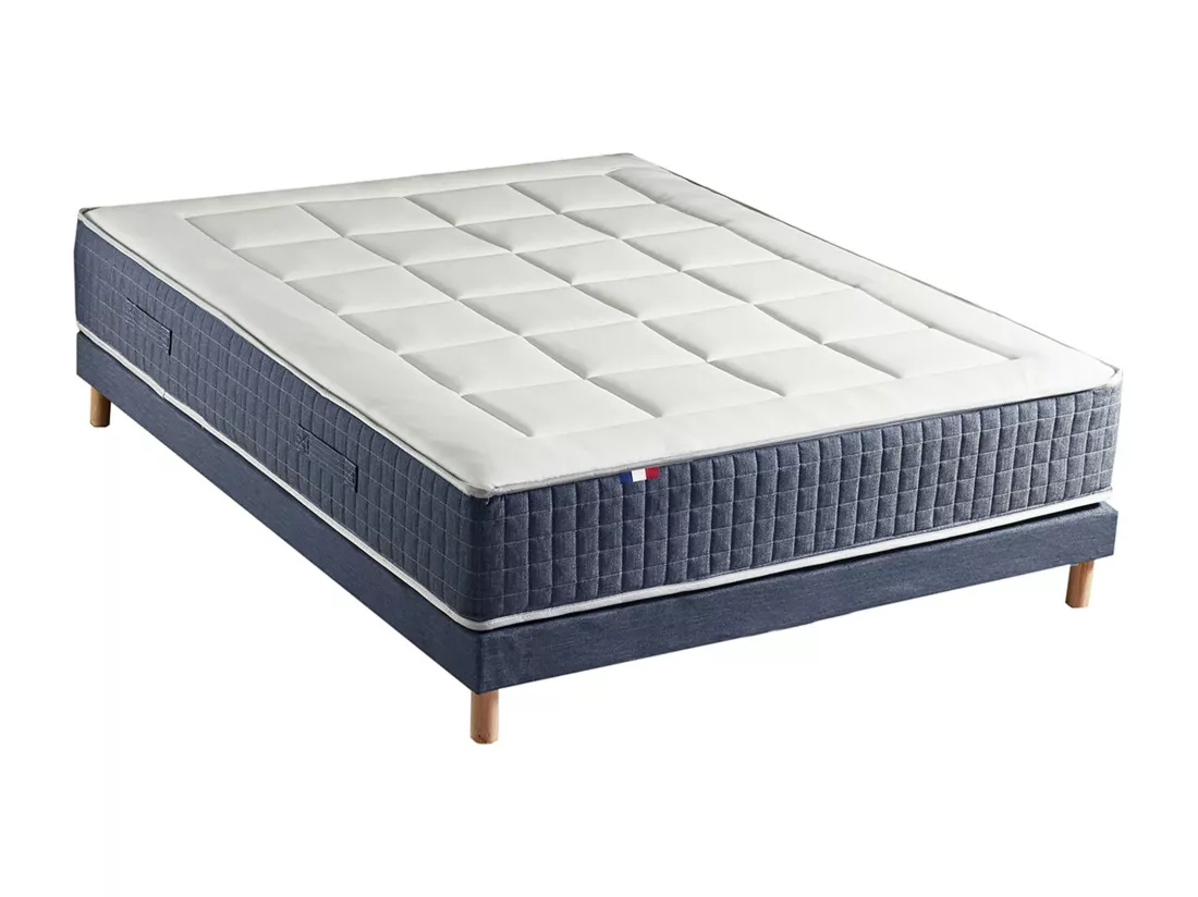 Ensemble matelas 7 zones KING STYLE, mémoire de forme & sommier Dimensions - 140 x 190 cm