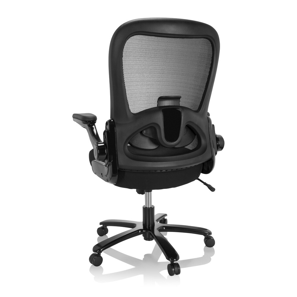 XXL Drehstuhl INSTRUCTOR SW I Stoff/Netzstoff mit abklappbaren Armlehnen hjh OFFICE