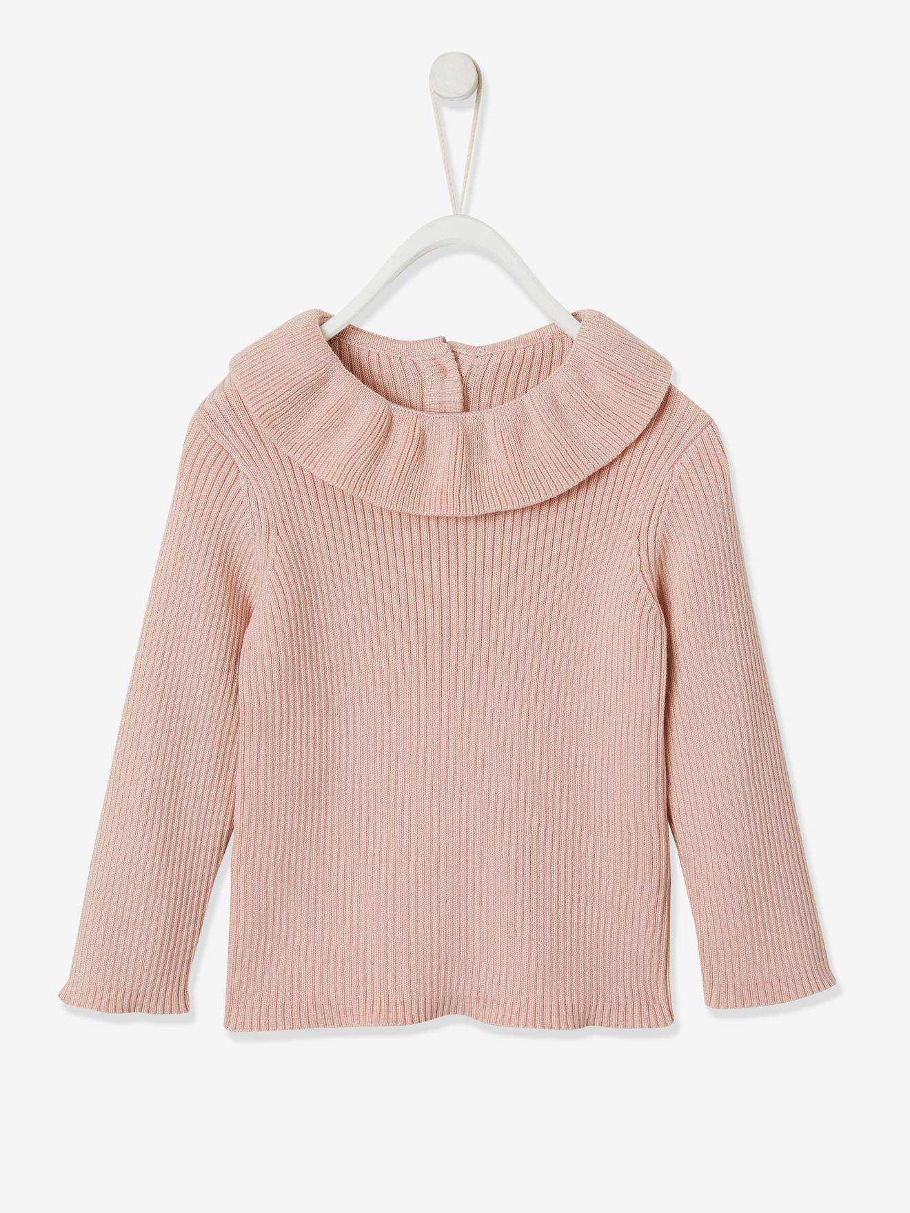 Suéter de bebê com babados, branco-creme