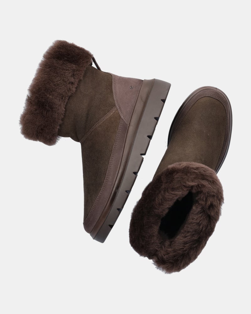 Ecco Nouvelle Gevoerde boots  - bruin