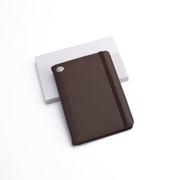 xTool PU Patch Passport Holder - Brown to Silver