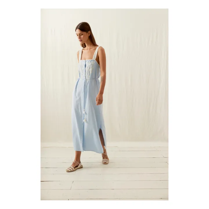 Louise Misha Robe Guanareva Coton Bio - Collection Femme | Bleu ciel