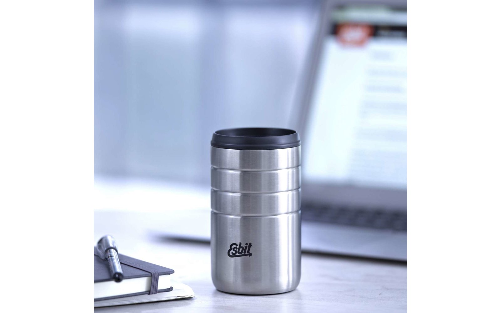 Esbit Majoris Thermobecher mit Trinköffnung  Edelstahl matt 280 ml